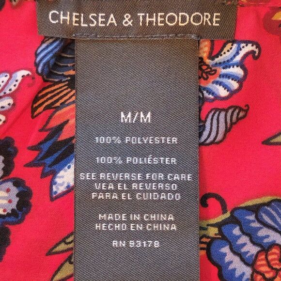 Chelsea & Theodore top Women's medium Tulip hem Crossover Long sleeves V-neck - Picture 13 of 14